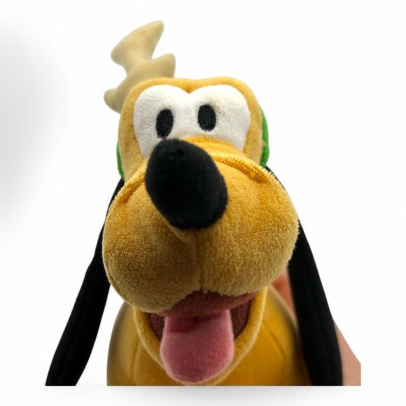 Disney Pluto Reindeer Plush Christmas Holiday Antlers & Bells 8" Collectible - Picture 10 of 12